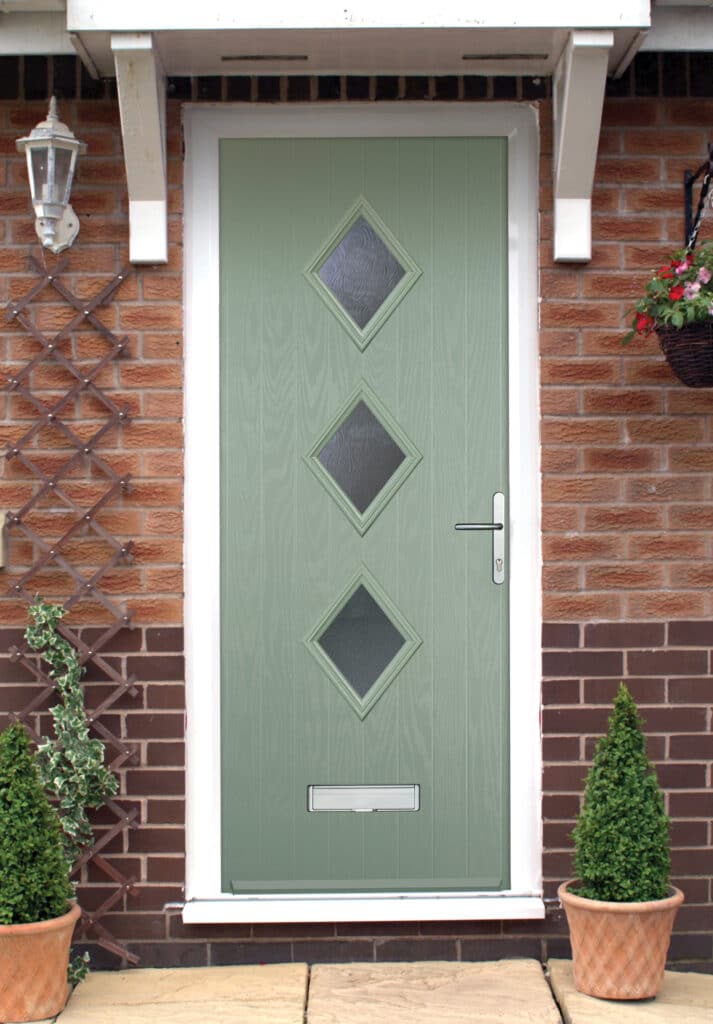 Khaki Green composite Door