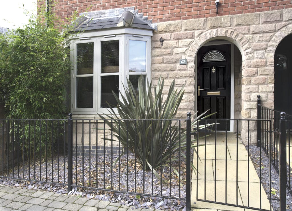 front of town house with sash windows