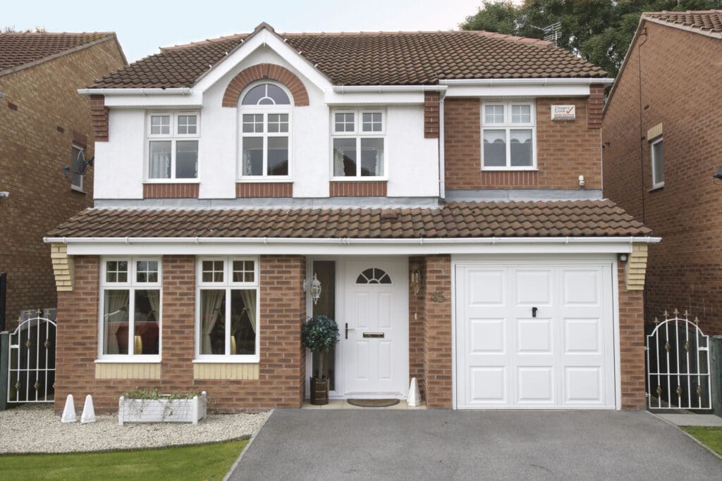 upvc windows and doors on a large suburban house