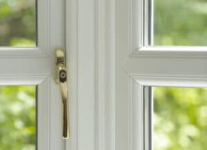 double glazed window with lock