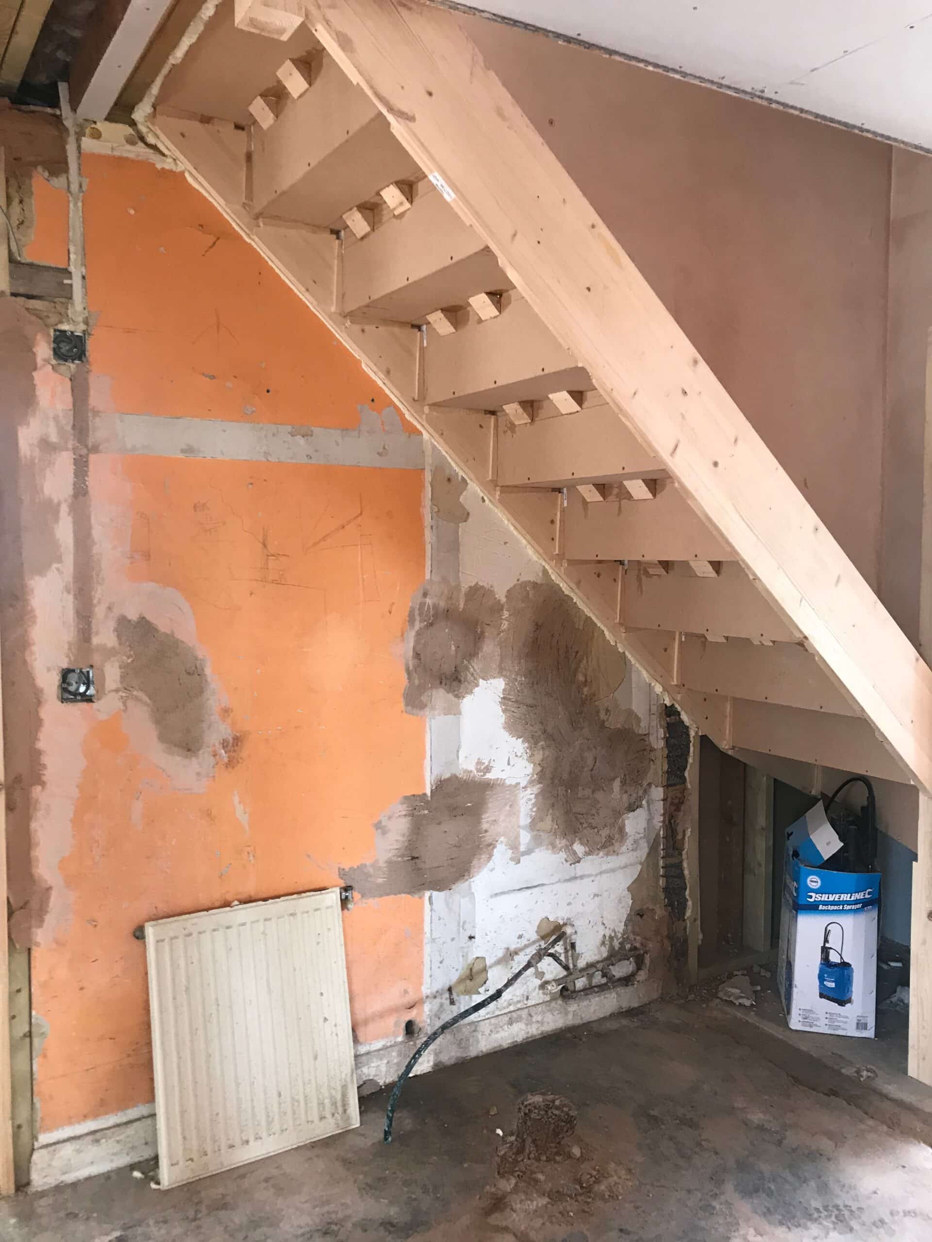 before stairs