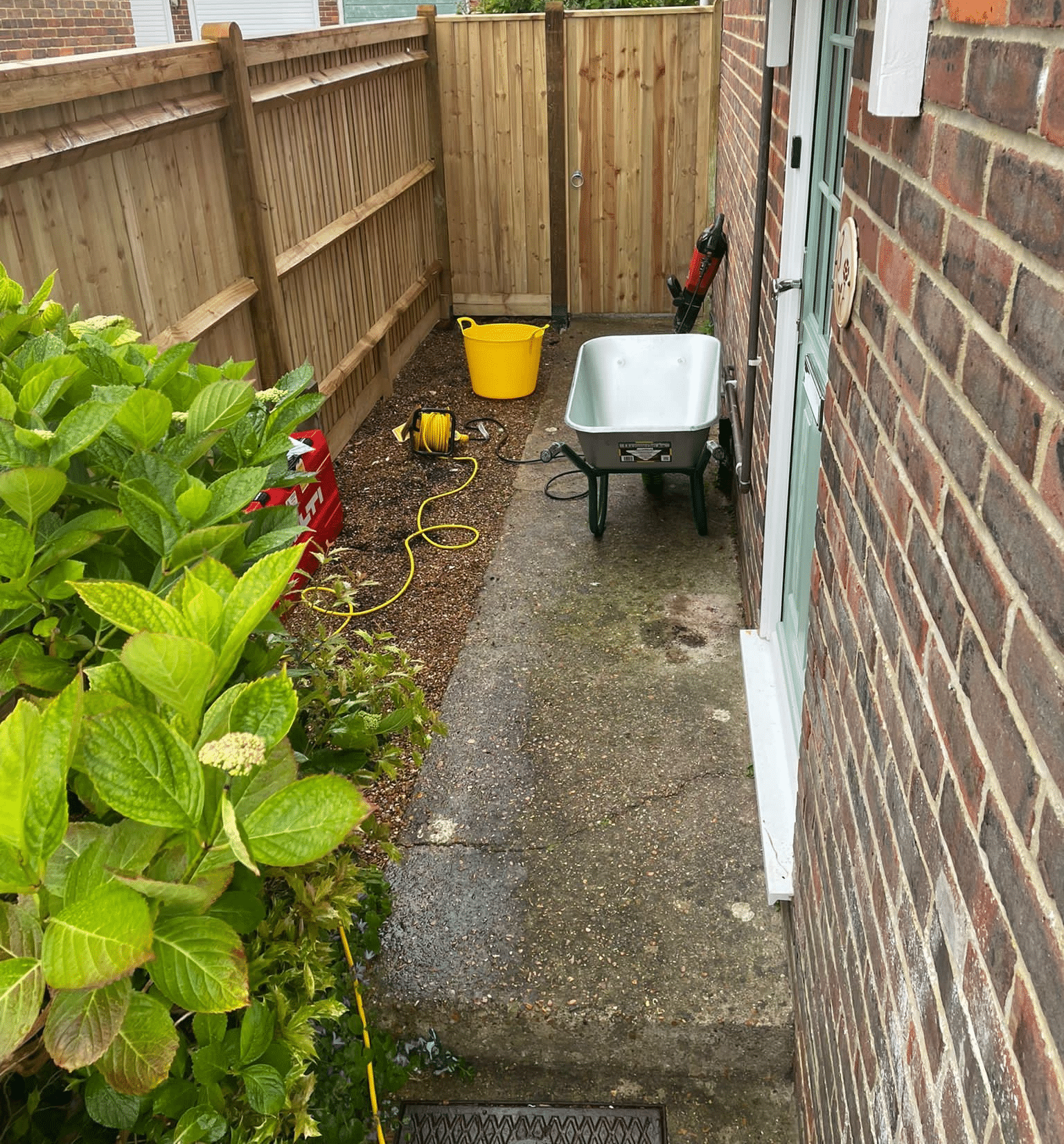 entrance before